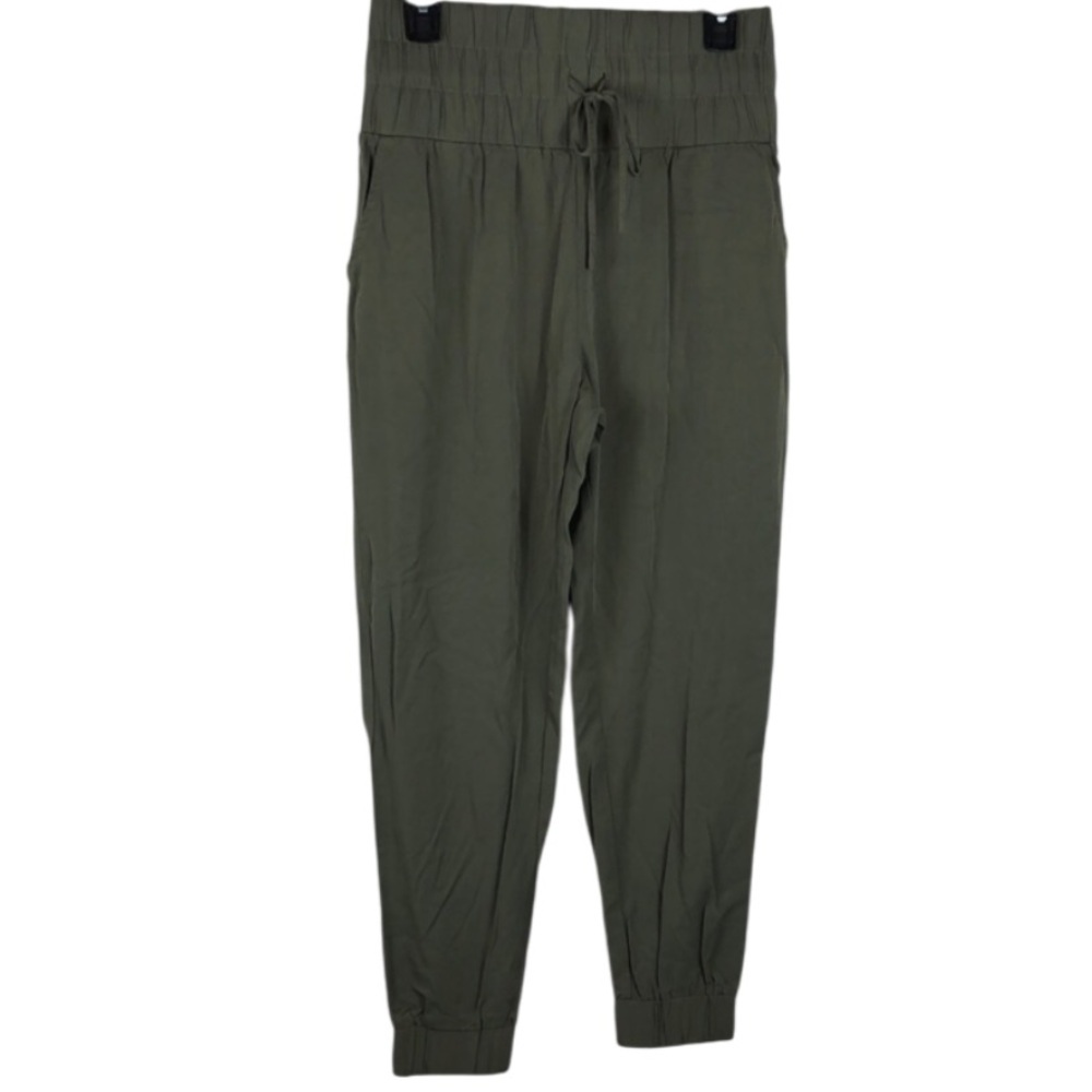 Tea & Rose Olive Green Jogger Pants 100% Tencel Trendy Athleisure Size Medium